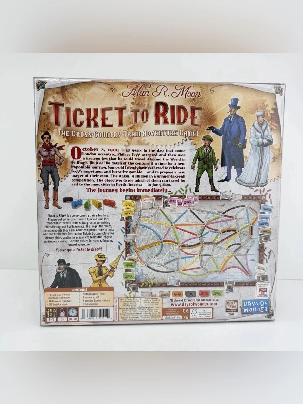 Days of Wonder Ticket To Ride by Alan R. Moon Train Adventure Board Game SEALED